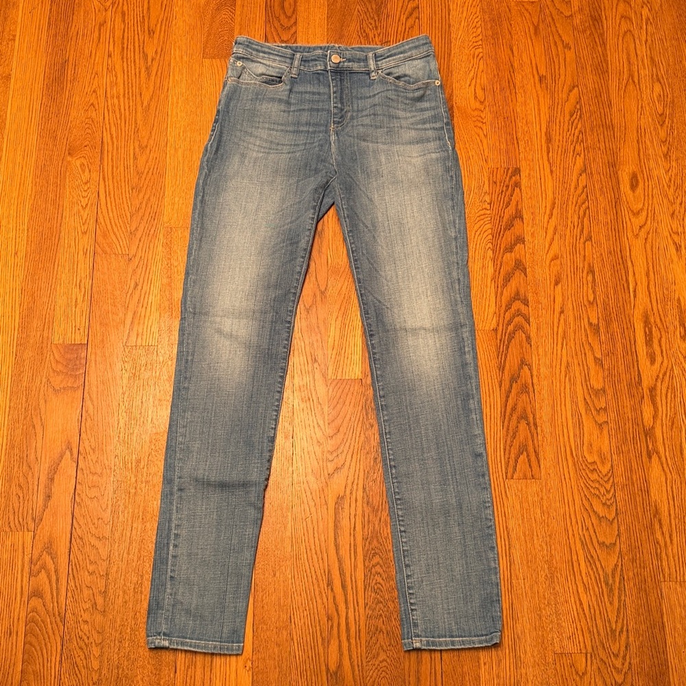 Emporio Armani Women's Size 29 Tall Blue Denim Mid Rise Skinny Leg Stretch Jeans